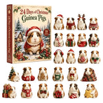 Advent Calendar Acrylic 24 Guinea Pig Ornaments Hangable Display