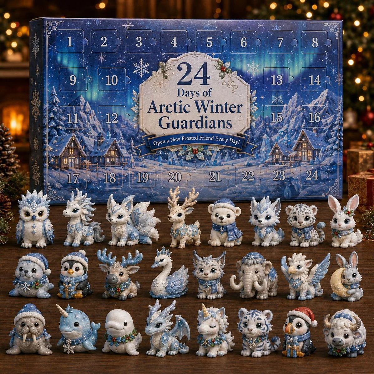 Advent Calendar Acrylic Animal Design Compact Display