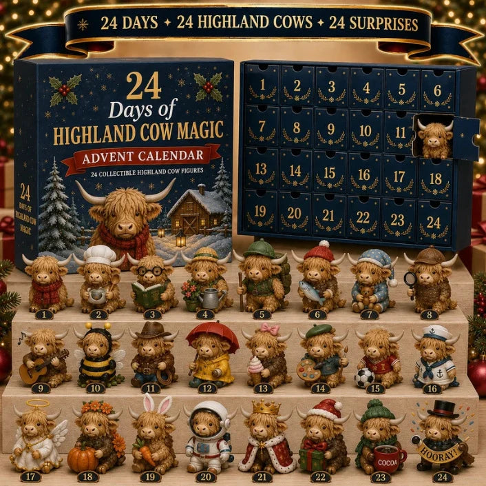 Advent Calendar Acrylic Animal Design Compact Display