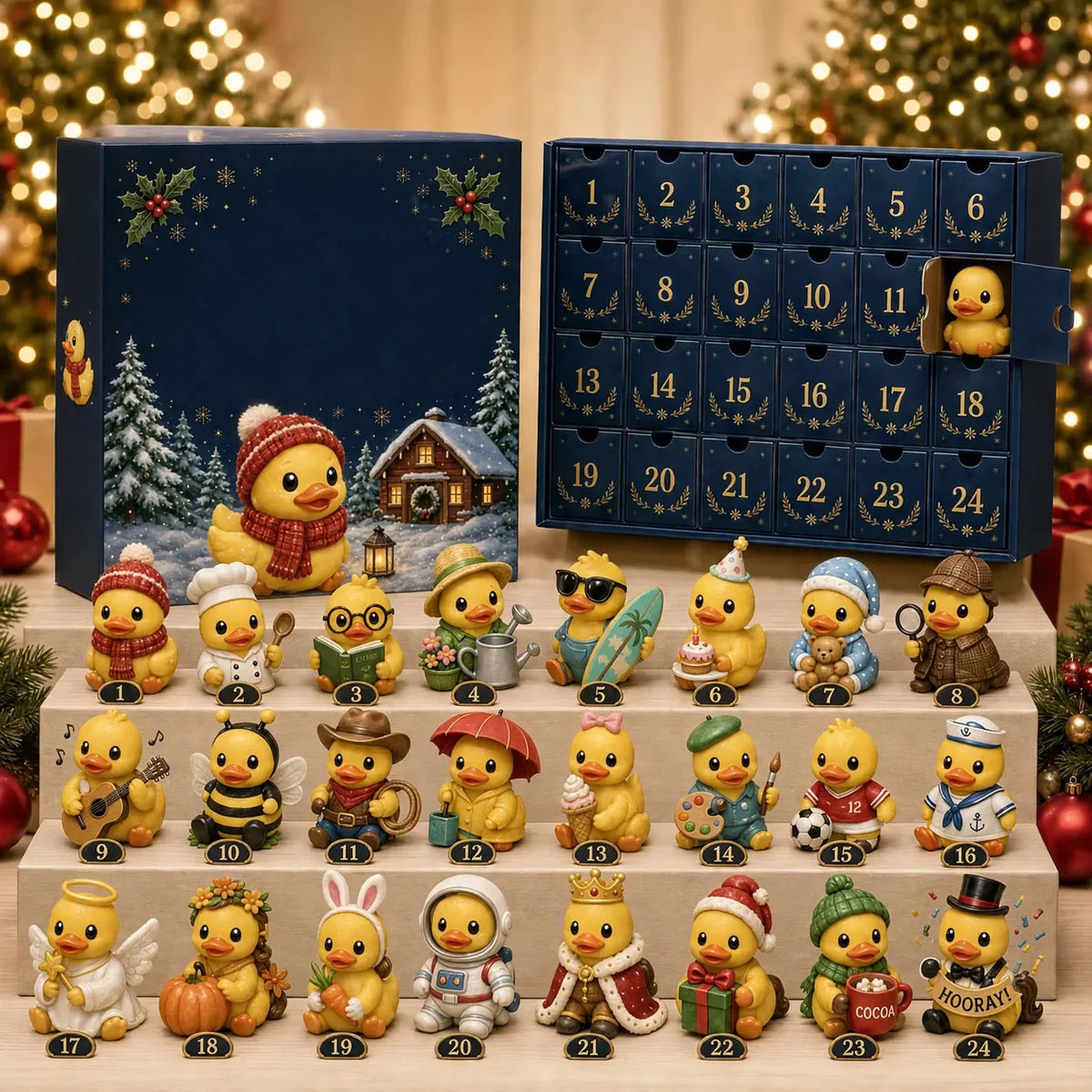 Advent Calendar Acrylic Animal Design Compact Display