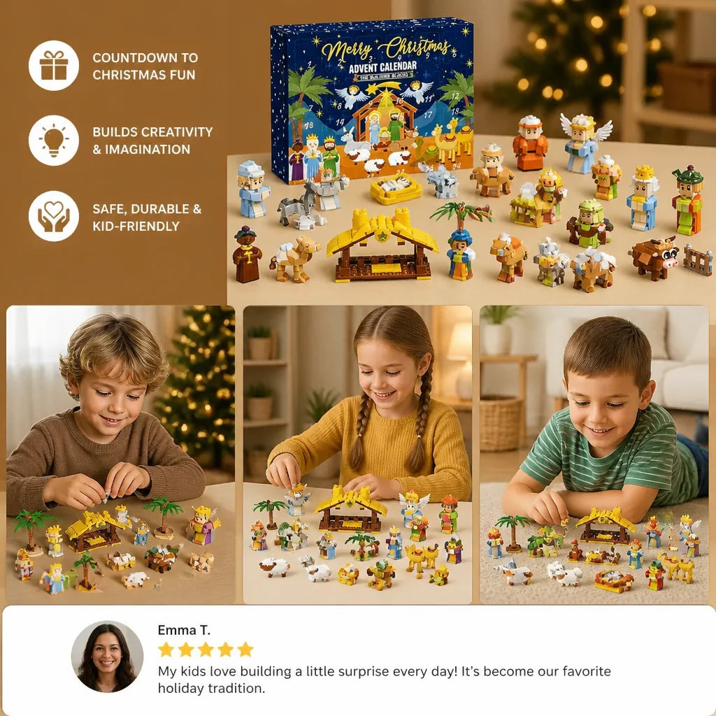 Advent Calendar Build-Your-Own Nativity Scene 24-Day