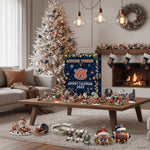 Advent Calendar Christmas 25 Compartments Freestanding Reusable Cardboard