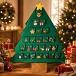 Advent Calendar Christmas Tree 24 Refillable Fabric Pockets