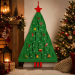 Advent Calendar Christmas Tree 24 Refillable Fabric Pockets