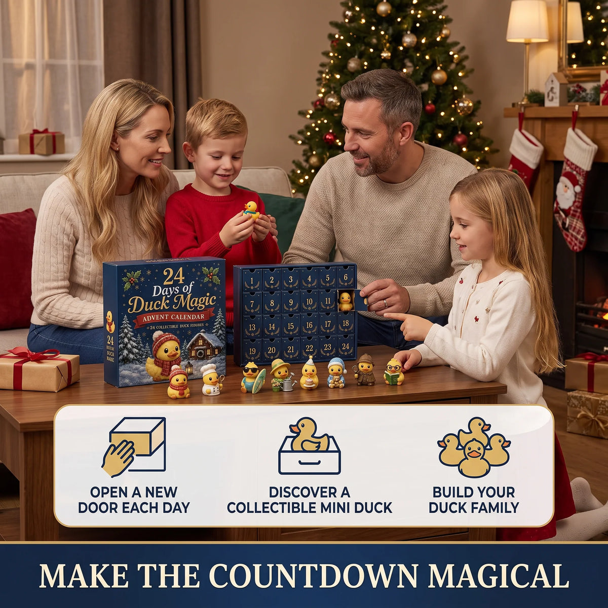 Advent Calendar Duck Mini Figurines Set of 24