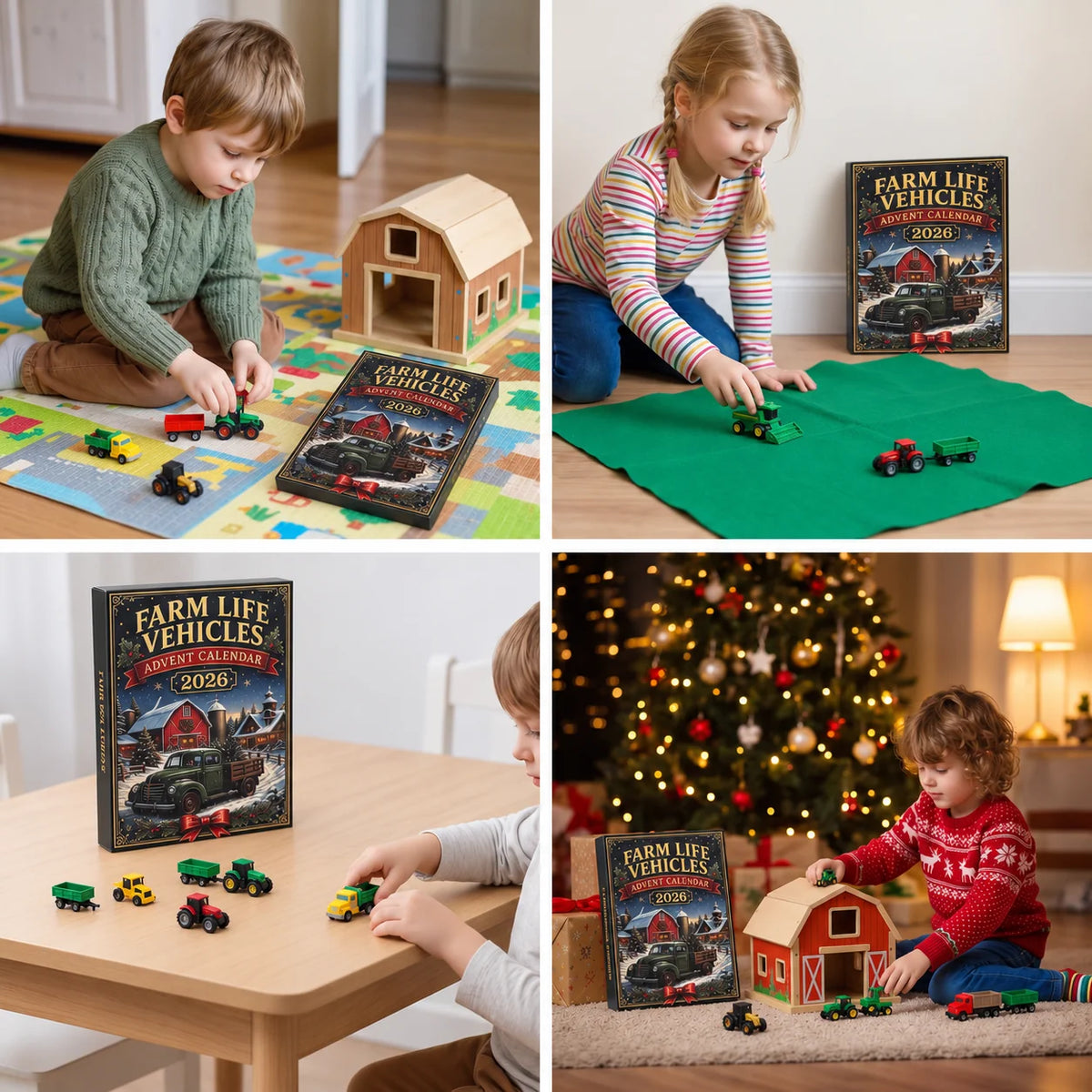 Advent Calendar Farm Vehicle Play Set 24 Days