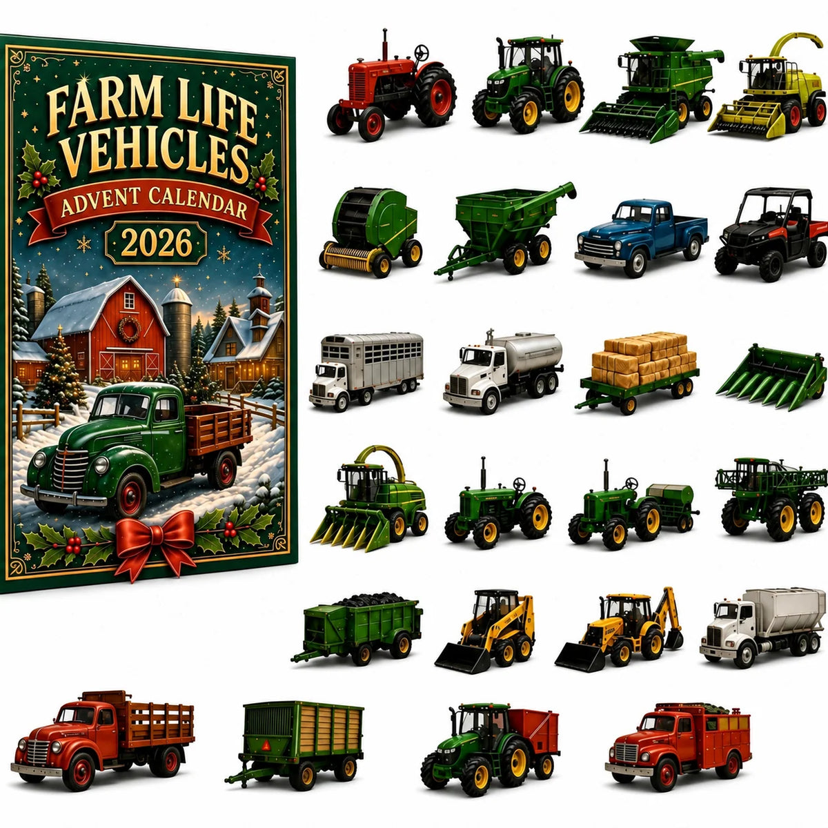 Advent Calendar Farm Vehicles 24-Day Countdown