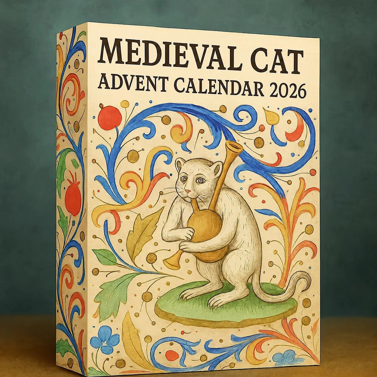 Advent Calendar Medieval Cat Figures Acrylic Set of 24