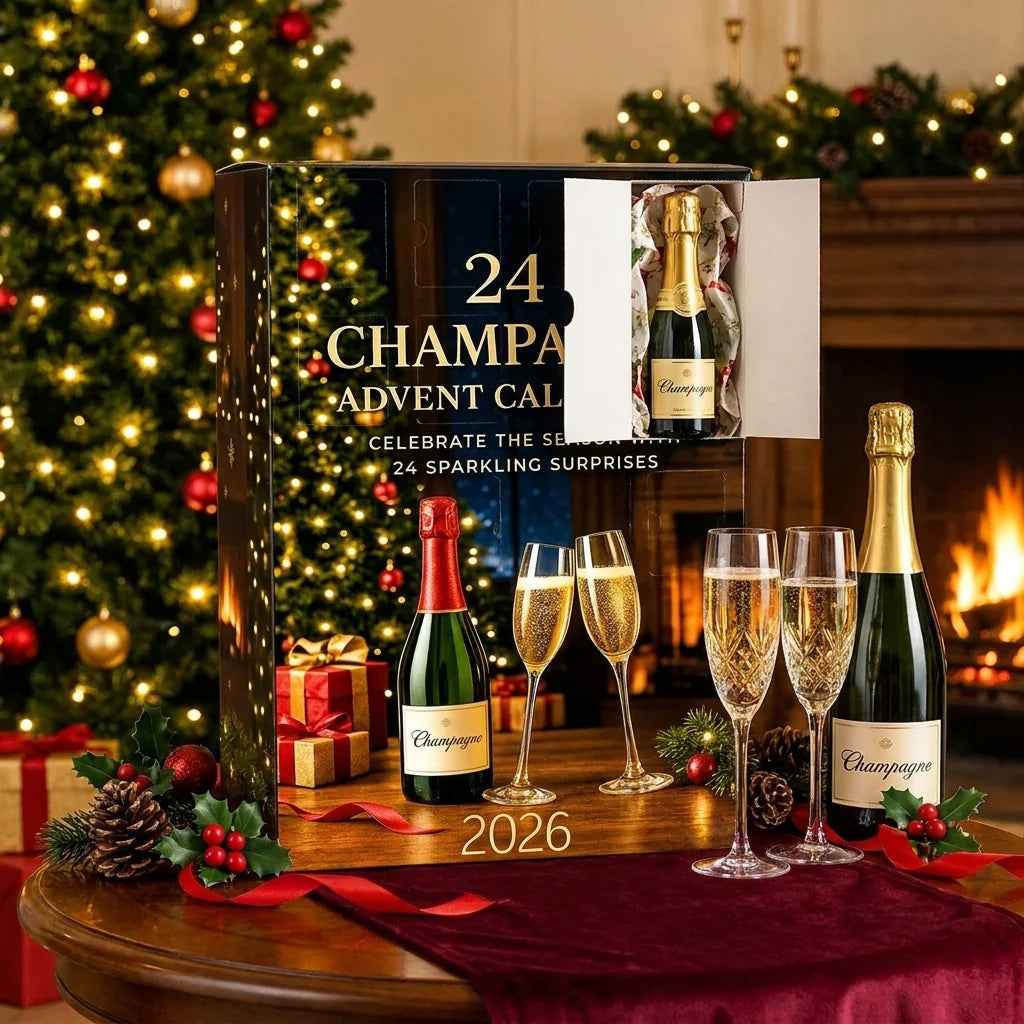 Advent Calendar Miniature Bottle Ornaments 24-Day Countdown