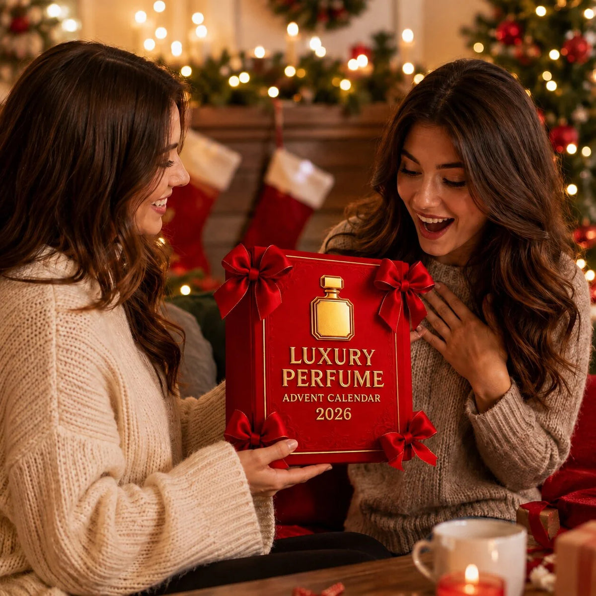 Advent Calendar Perfume Bottle Design 24-Day Countdown