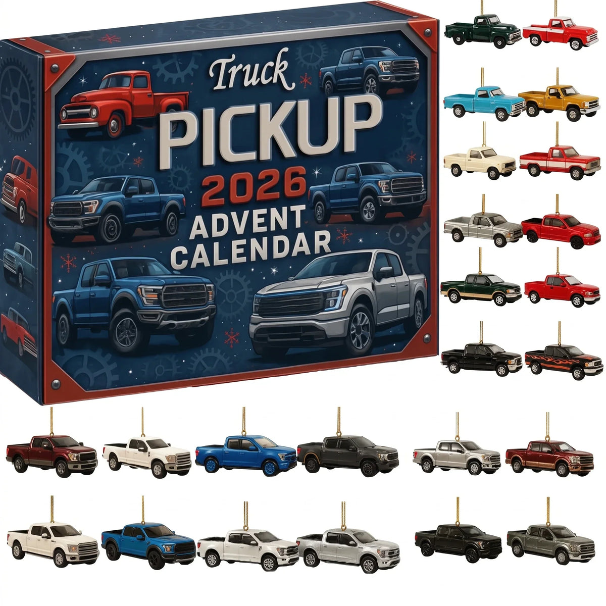 Advent Calendar Pickup Trucks 24 Miniature Collectible Models