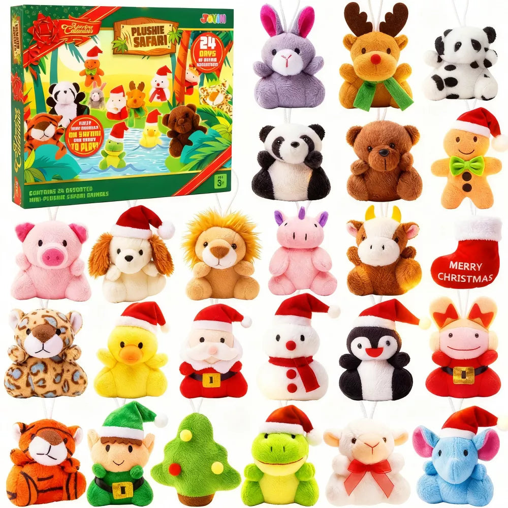 Advent Calendar Plush Animals 24 Mini Stuffed Animals
