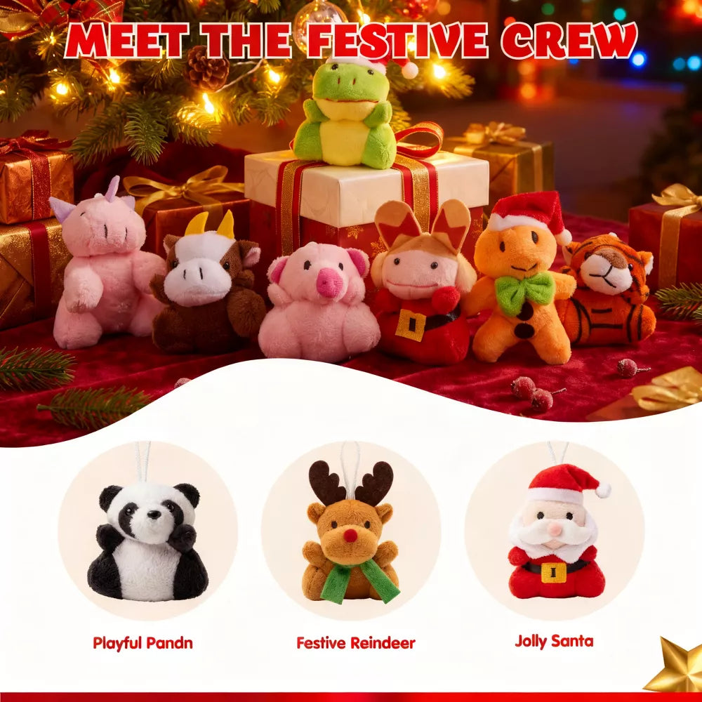 Advent Calendar Plush Animals 24 Mini Stuffed Animals