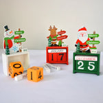 Advent Calendar Wooden Snowman 24 Compartments