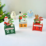 Advent Calendar Wooden Snowman 24 Compartments