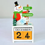 Advent Calendar Wooden Snowman 24 Compartments