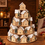 Advent Calendar Wooden Village 25 Numbered Drawers