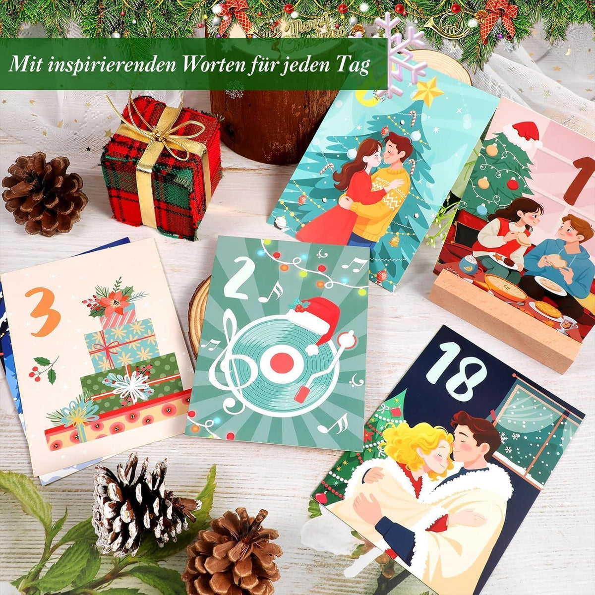 Advent Calendar for Couples 24 Double-Sided Activity Cards
