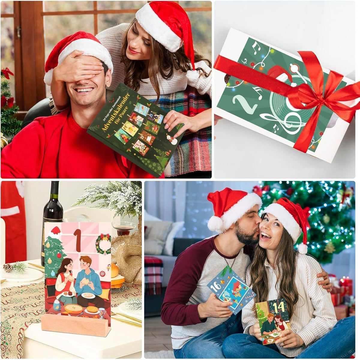 Advent Calendar for Couples 24 Double-Sided Activity Cards