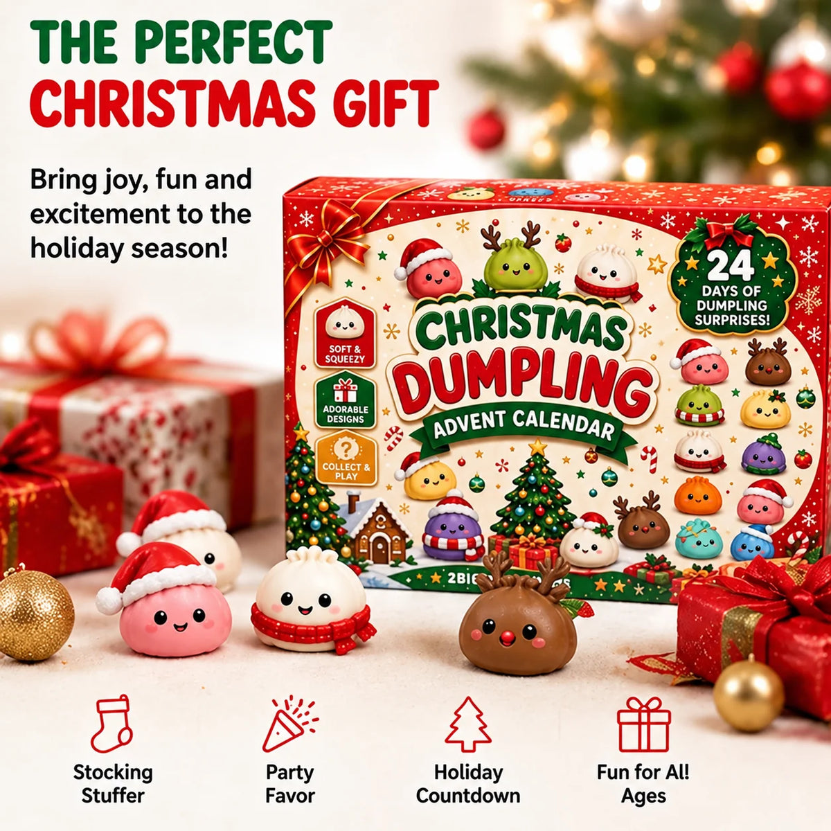 Advent Calendar for Kids 24 Squishy Toy Surprises