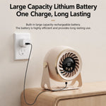 Air Circulator Fan Rechargeable Cordless Quiet 360° Adjustable Airflow