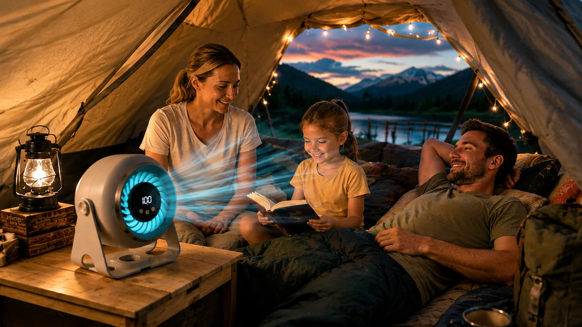 Air Circulator Fan Rechargeable Cordless Quiet 360° Adjustable Airflow