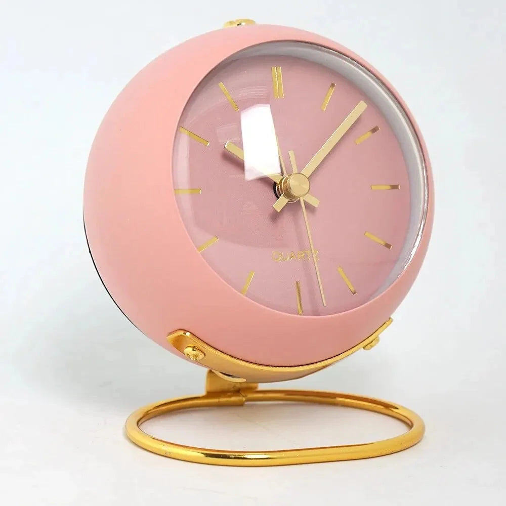 Alarm Clock Analog Dial Night Light Quartz Movement