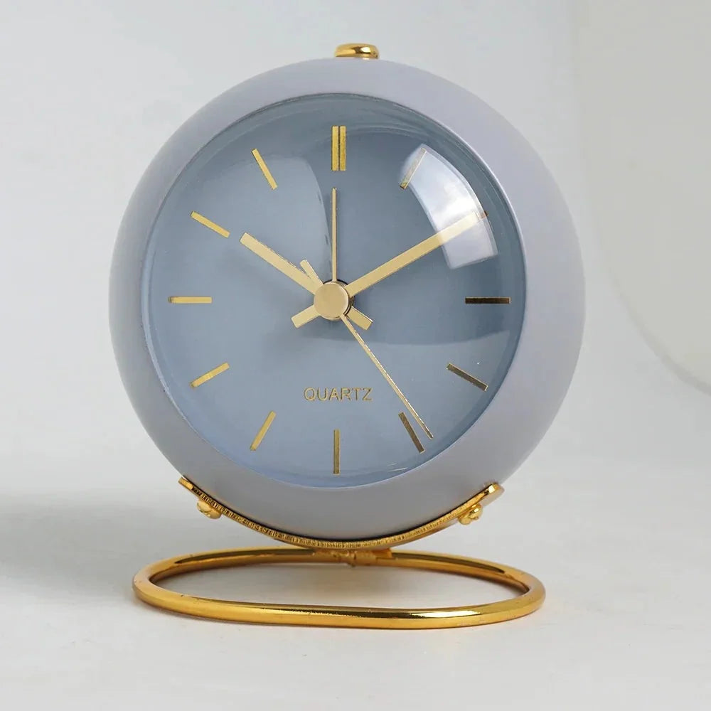 Alarm Clock Analog Dial Night Light Quartz Movement