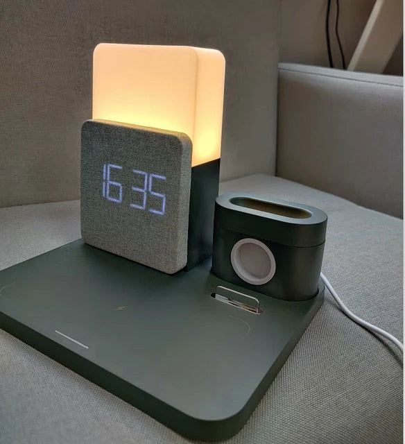 Alarm Clock Wireless Charging Night Light