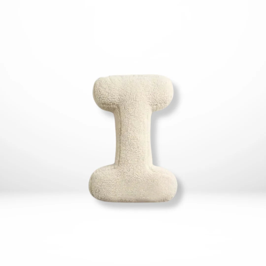 Alphabet Throw Pillow Velvet-Style Personalized Letter Cushion