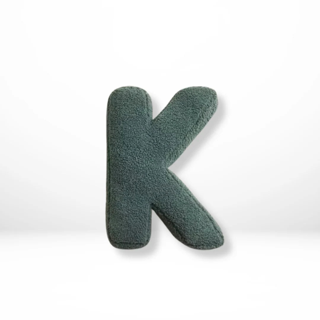 Alphabet Throw Pillow Velvet-Style Personalized Letter Cushion