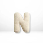 Alphabet Throw Pillow Velvet-Style Personalized Letter Cushion