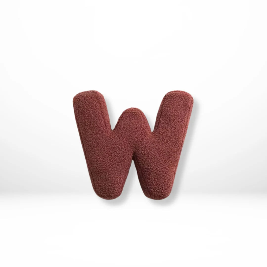 Alphabet Throw Pillow Velvet-Style Personalized Letter Cushion