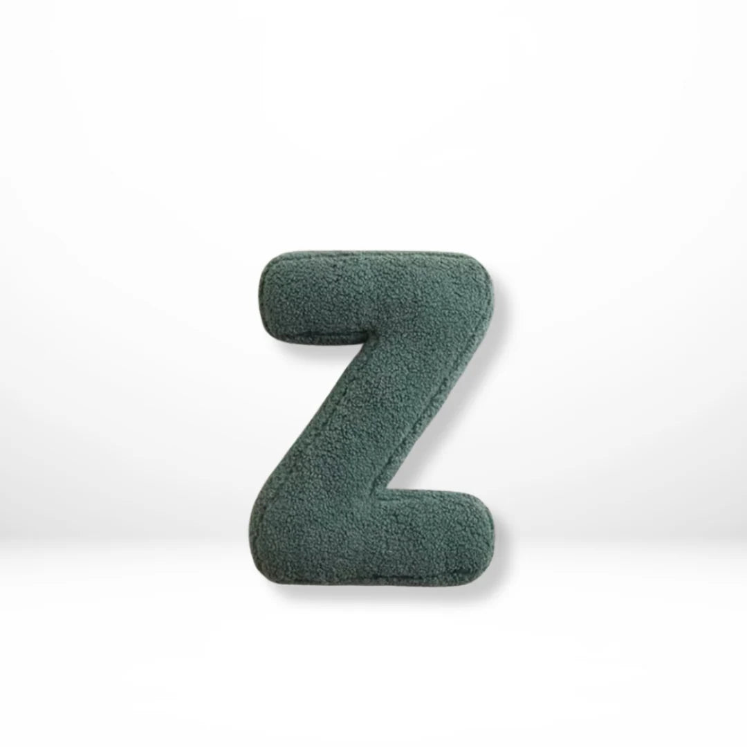 Alphabet Throw Pillow Velvet-Style Personalized Letter Cushion