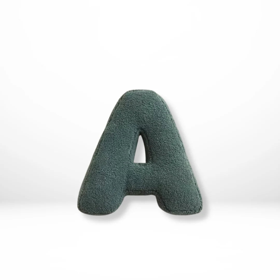Alphabet Throw Pillow Velvet-Style Personalized Letter Cushion