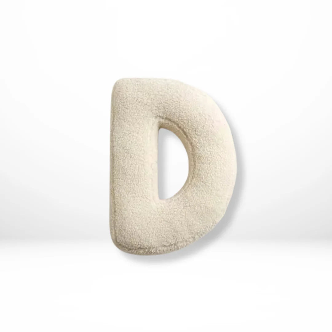 Alphabet Throw Pillow Velvet-Style Personalized Letter Cushion