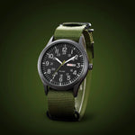 Analog Watch Woven Fabric Strap Day-Date Display