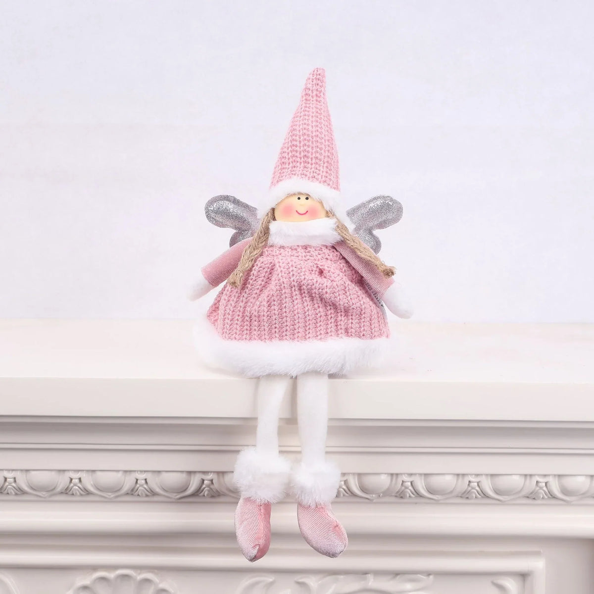 Angel Figurine Handmade Textile Shelf & Mantel Six Colors