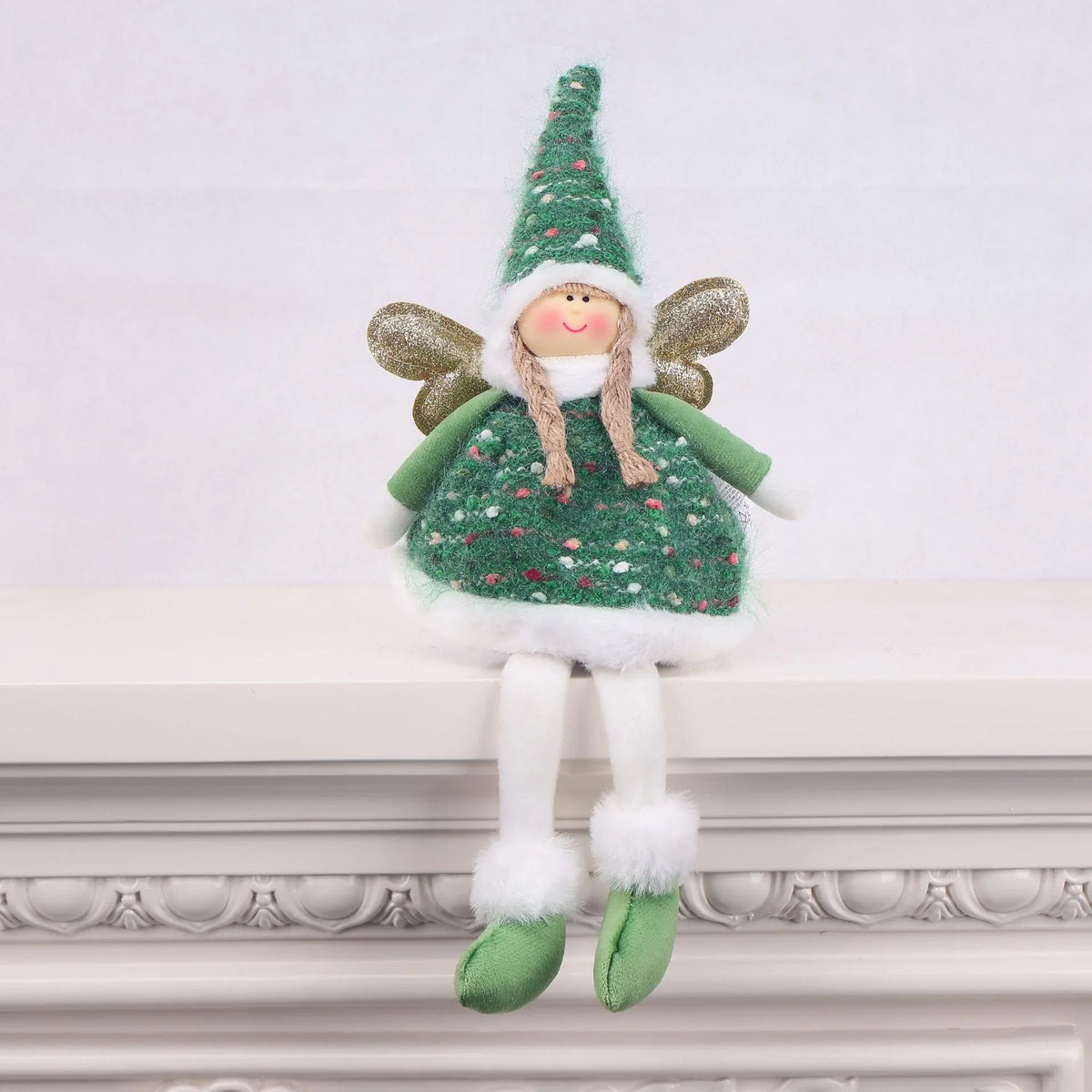 Angel Figurine Handmade Textile Shelf & Mantel Six Colors