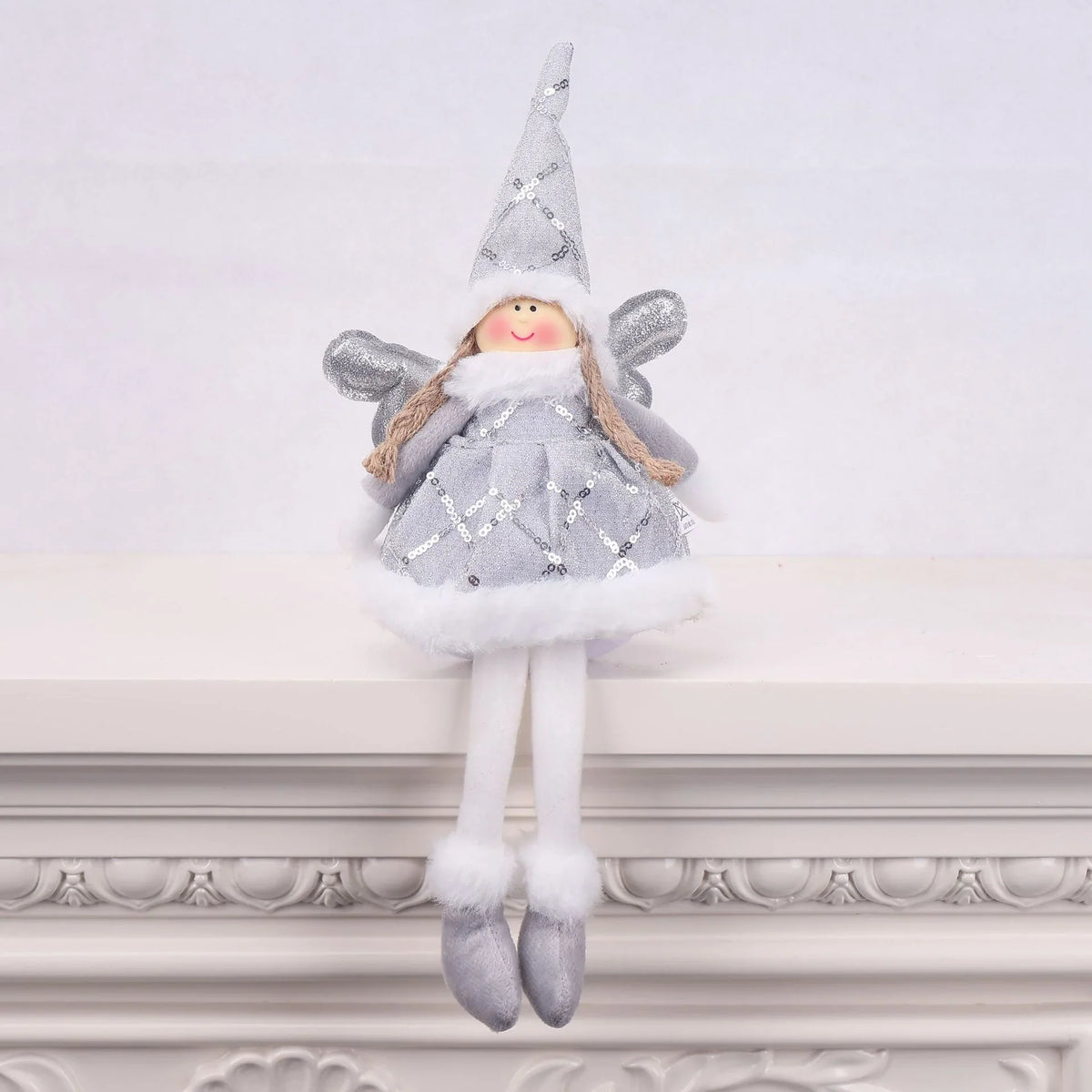 Angel Figurine Handmade Textile Shelf & Mantel Six Colors