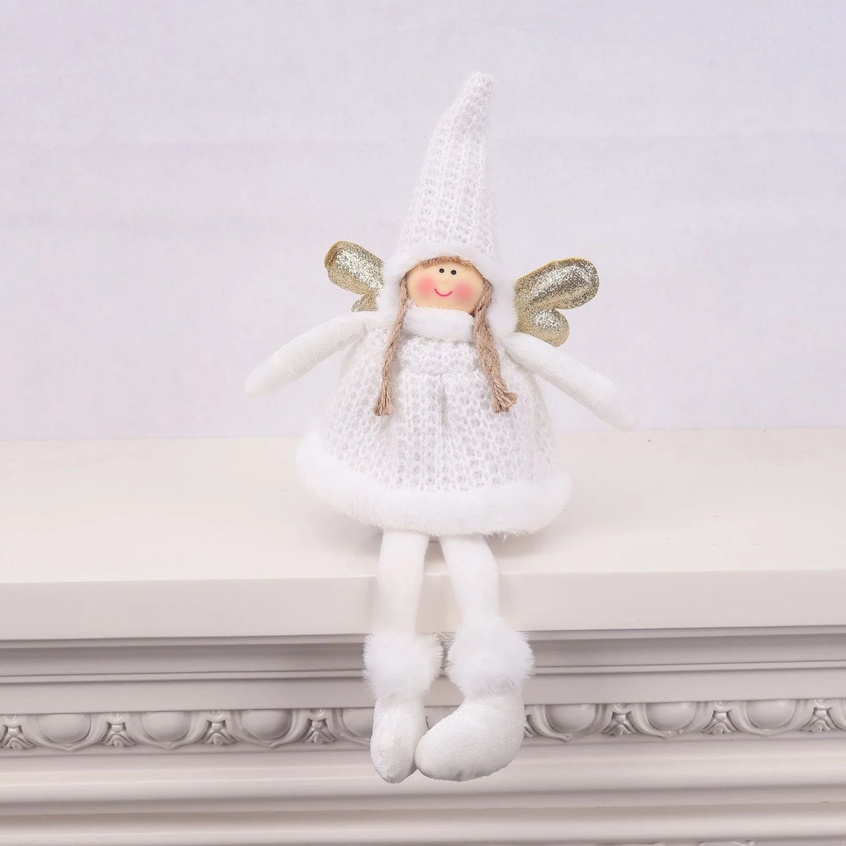 Angel Figurine Handmade Textile Shelf & Mantel Six Colors