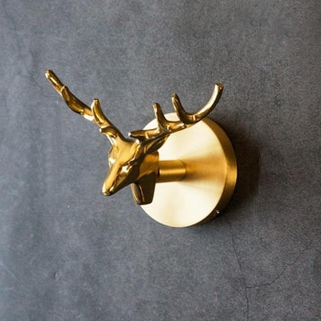 Animal Coat Hook Solid Brass Polished Gold Finish