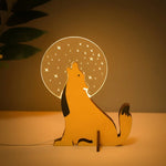 Animal Night Light Wooden LED USB Powered Soft Glow