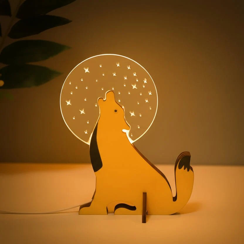 Animal Night Light Wooden LED USB Powered Soft Glow
