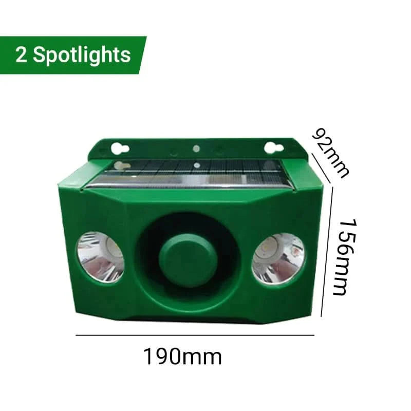 Animal Repellent Solar-Powered Alarm & LED Deterrentsેણ