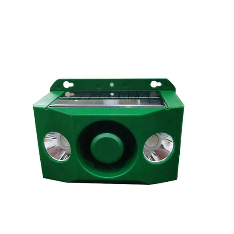 Animal Repellent Solar-Powered Alarm & LED Deterrentsેણ
