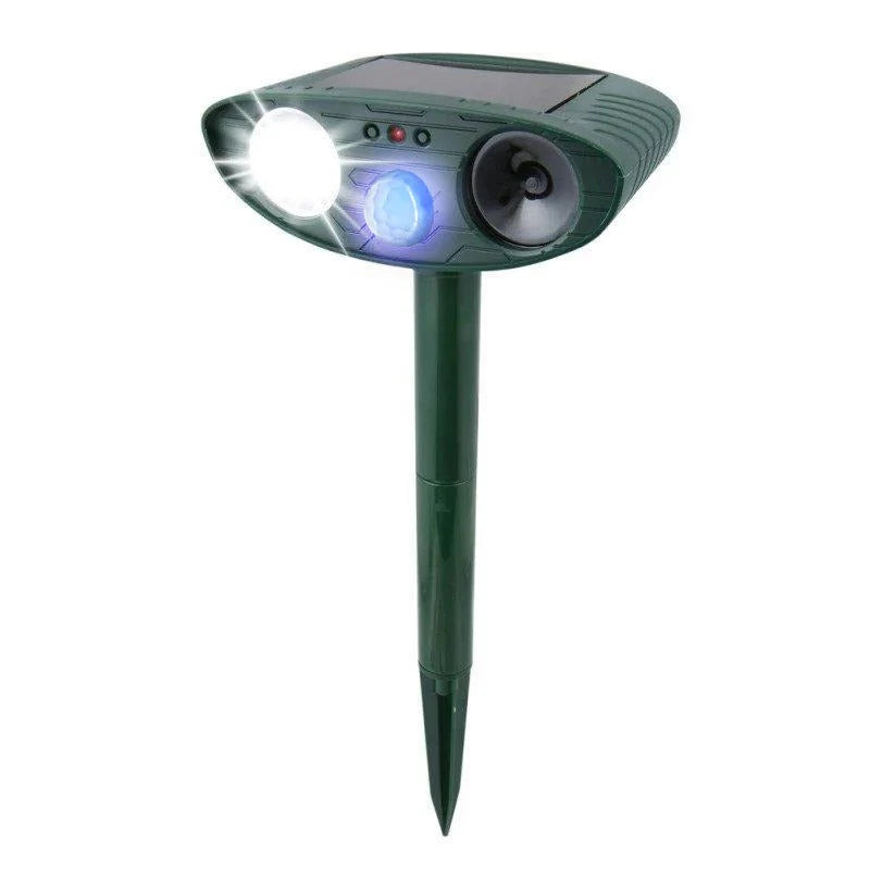 Animal Repellent Solar Ultrasonic Motion-Activated