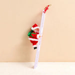Animated Santa Figurine Climbing Motion Lights & Sound Battery-Powered