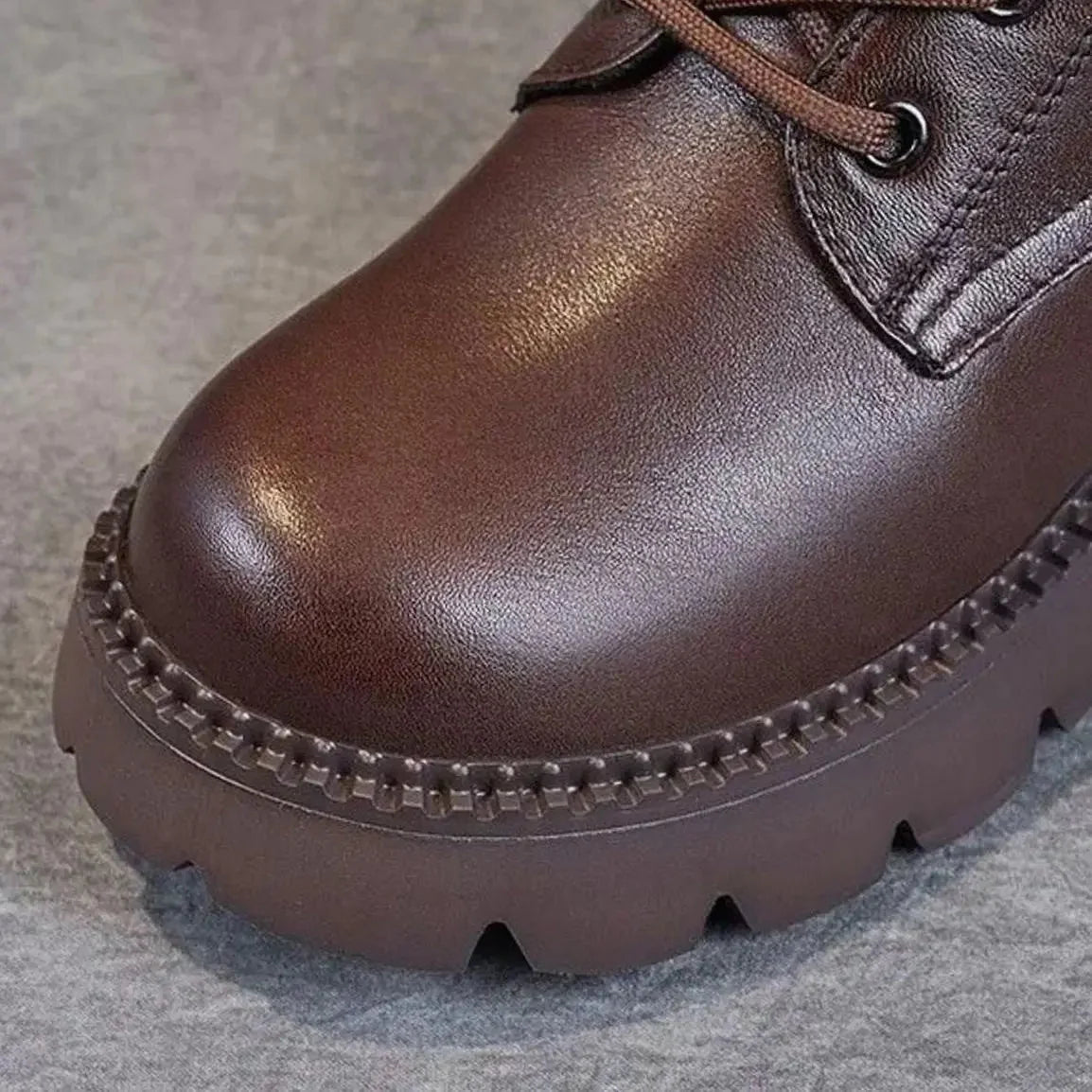 Ankle Boots Lace-Up Side Zip Platform Arch Support