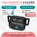 Anti-Bark Collar Sound & Vibration 4 Levels Rechargeable